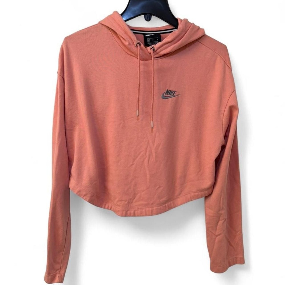 Nike pink cropped hoodie Size M